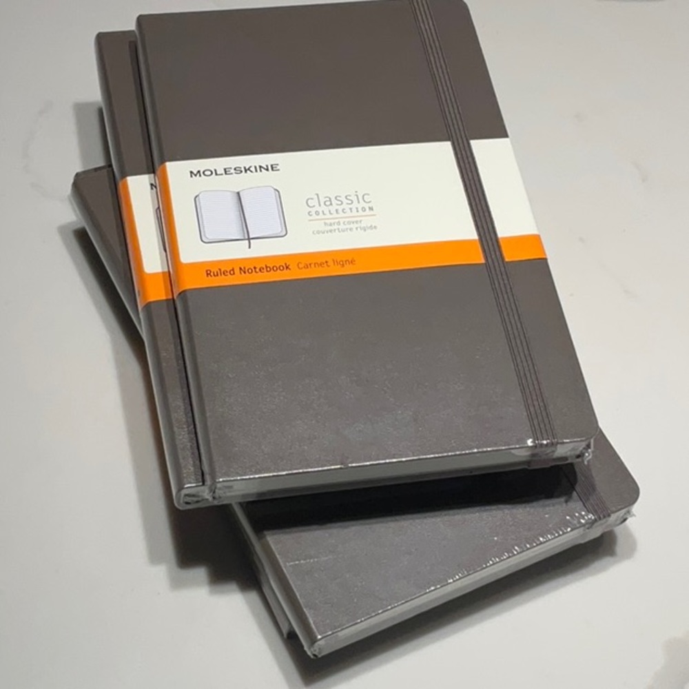 Moleskine Classic Hard Cover Ruled Notebook 5" x 8.25", Earth Brown